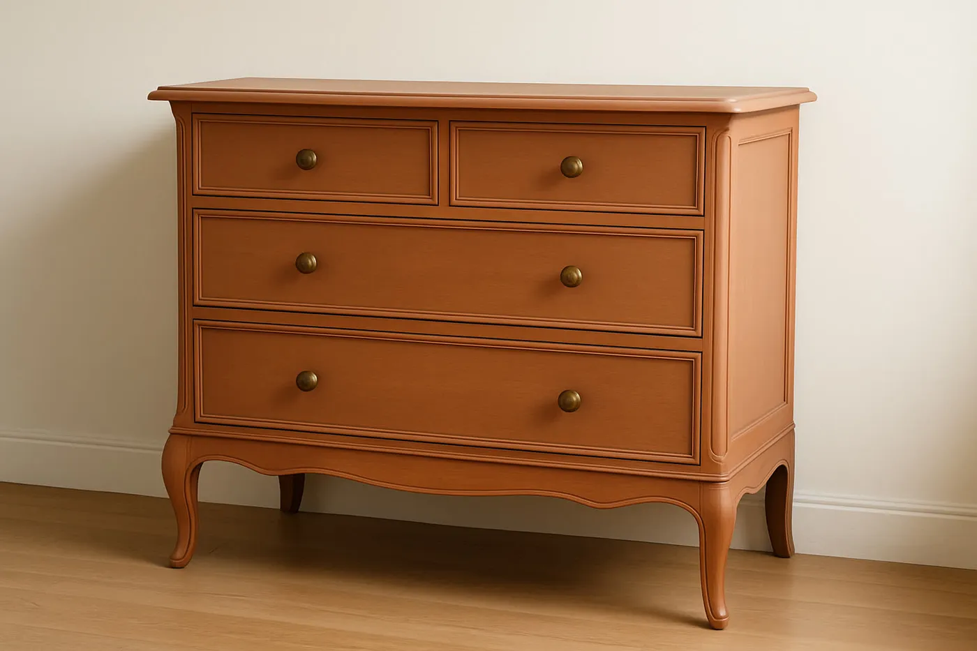 Mueble de madera restaurado y pintado